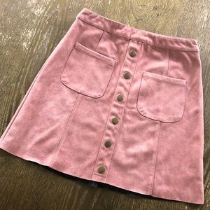 Faux Suede Mini Skirt